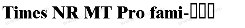 Times NR MT Pro fami字体转换